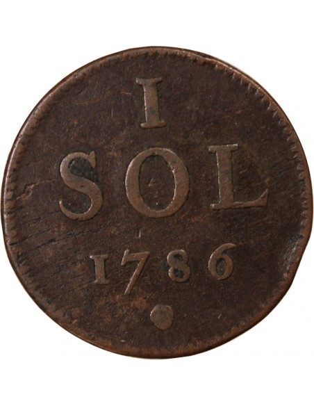 LUXEMBOURG, JOSEPH II - 1 SOL 1786