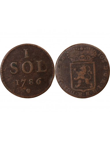 LUXEMBOURG, JOSEPH II - 1 SOL 1786
