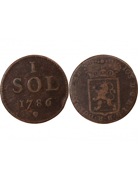 LUXEMBOURG, JOSEPH II - 1 SOL 1786
