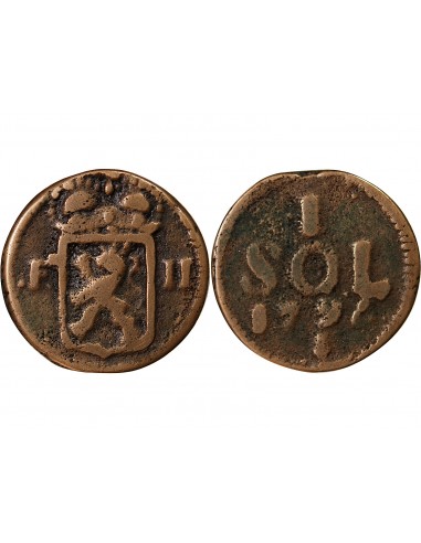 LUXEMBOURG, FRANCOIS II - 1 SOL 1795