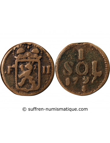 LUXEMBOURG, FRANCOIS II - 1 SOL 1795
