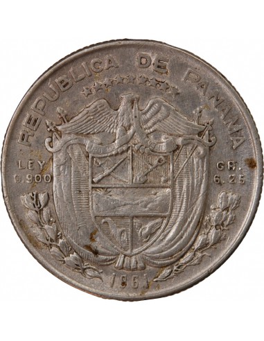 PANAMA - 1/4 BALBOA ARGENT 1961