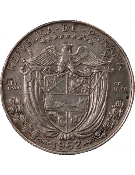 PANAMA - 1/2 BALBOA ARGENT 1962