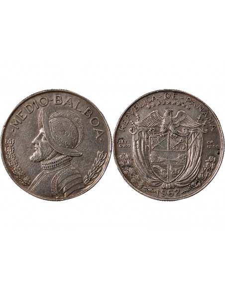 PANAMA - 1/2 BALBOA ARGENT 1962