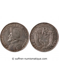 PANAMA - 1/2 BALBOA ARGENT 1962