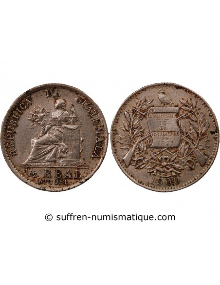 GUATEMALA - 1/2 REAL 1900