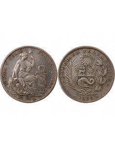 PEROU - 1/2 SOL ARGENT 1929 LIMA 2