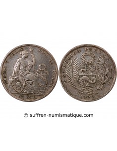 PEROU - 1/2 SOL ARGENT 1929 LIMA