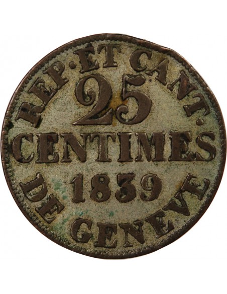 SUISSE, GENÈVE - 5 CENTIMES 1840