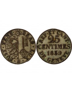 SUISSE, GENÈVE - 5 CENTIMES 1840 2