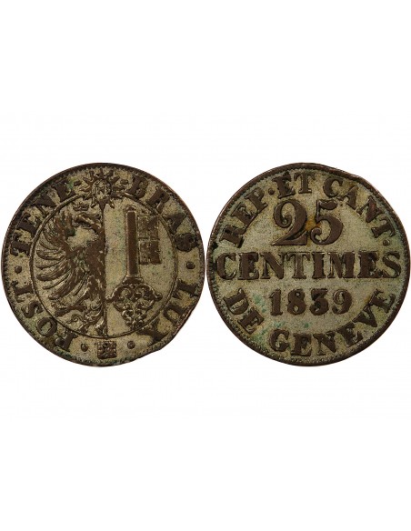 SUISSE, GENÈVE - 5 CENTIMES 1840