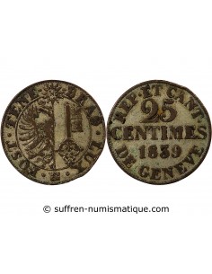 SUISSE, GENÈVE - 5 CENTIMES 1840