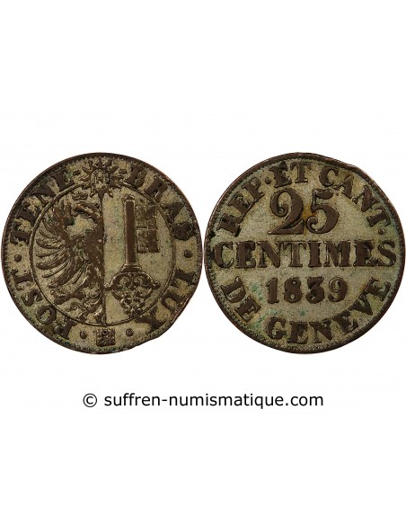 SUISSE, GENÈVE - 5 CENTIMES 1840