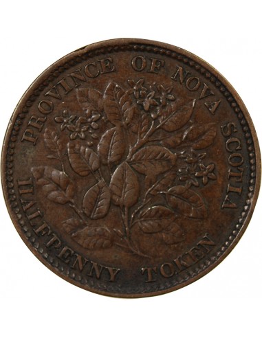 CANADA, NOUVELLE-ECOSSE, VICTORIA - JETON 1/2 PENNY 1856