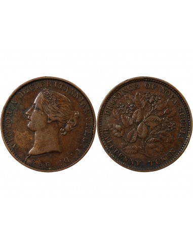 CANADA, NOUVELLE-ECOSSE, VICTORIA - JETON 1/2 PENNY 1856