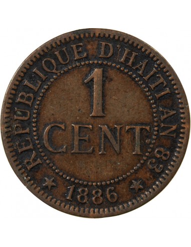 HAITI - 1 CENTIME 1886 A PARIS
