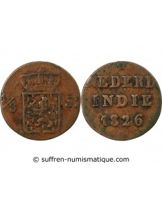 INDONESIE, WILLEM Ier - 1/8 STUIVER 1826 SUMATRA