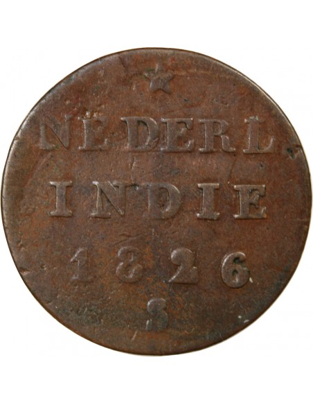 INDONESIE, WILLEM Ier - 1/2 STUIVER 1826 SURABAYA