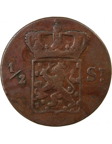 INDONESIE, WILLEM Ier - 1/2 STUIVER 1826 SURABAYA