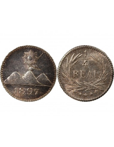 GUATEMALA - 1/4 REAL ARGENT 1897