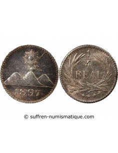 GUATEMALA - 1/4 REAL ARGENT 1897