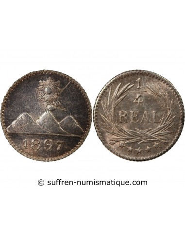 GUATEMALA - 1/4 REAL ARGENT 1897