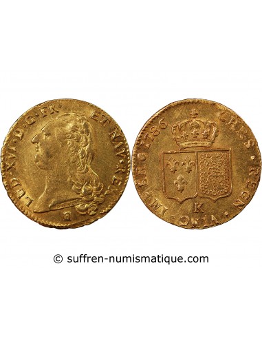 LOUIS XVI - DOUBLE LOUIS D'OR 1786 K BORDEAUX
