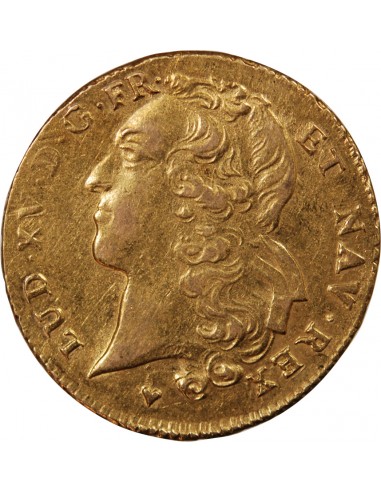 LOUIS XV - DOUBLE LOUIS D'OR AU BANDEAU 1744 BB STRASBOURG