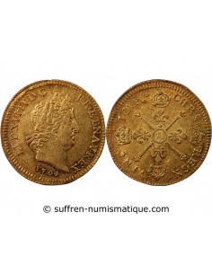 LOUIS XIV - LOUIS D'OR AUX INSIGNES 1704 A PARIS