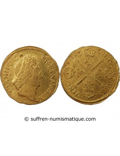 LOUIS XIV - DOUBLE LOUIS D'OR AUX INSIGNES 1704 AIX - R3