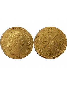 LOUIS XIV - DOUBLE LOUIS D'OR AUX INSIGNES 1704 AIX - R3 2
