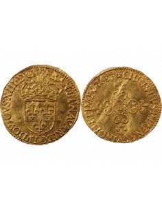 LOUIS XIII - ECU D'OR AU SOLEIL 1637 B ROUEN 2