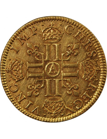 LOUIS XIII - LOUIS D'OR A LA MÈCHE LONGUE 1641 A PARIS