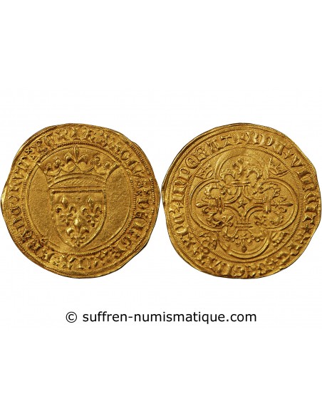 CHARLES VI LE FOU - ECU D'OR A LA COURONNE 1380 / 1422 PARIS