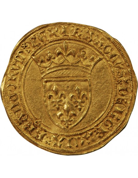 CHARLES VI LE FOU - ECU D'OR A LA COURONNE 1380 / 1422 PARIS