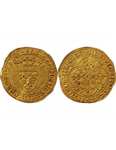 CHARLES VI LE FOU - ECU D'OR A LA COURONNE 1380 / 1422 PARIS