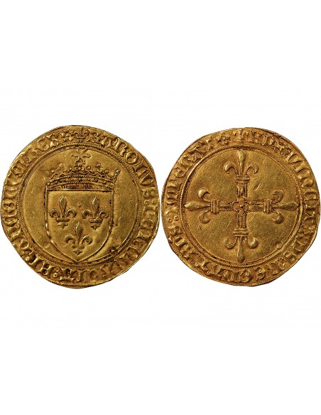 CHARLES VIII - ECU D'OR AU SOLEIL 1483 / 1498 LYON