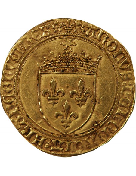 CHARLES VIII - ECU D'OR AU SOLEIL 1483 / 1498 LYON
