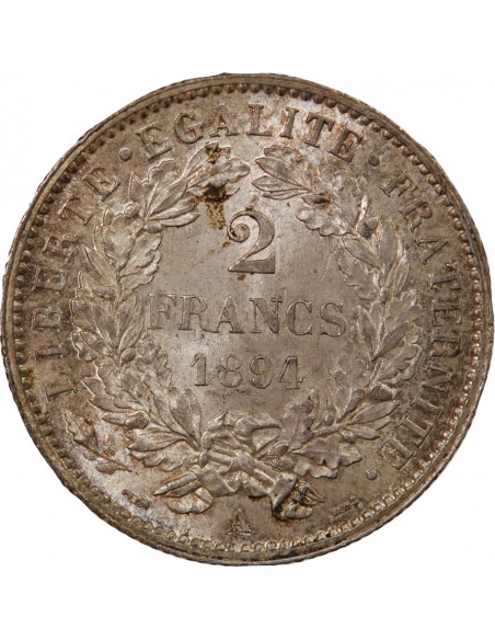 CERES ﻿- 2 FRANCS ARGENT 1894 A PARIS