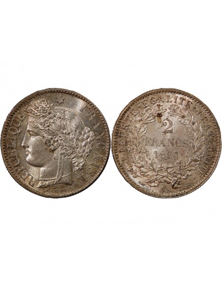 CERES ﻿- 2 FRANCS ARGENT 1894 A PARIS