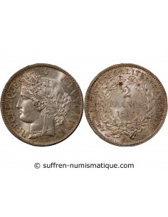 CERES ﻿- 2 FRANCS ARGENT 1894 A PARIS