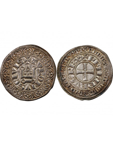 PHILIPPE IV LE BEL - GROS TOURNOIS A L'O LONG 1285 / 1314