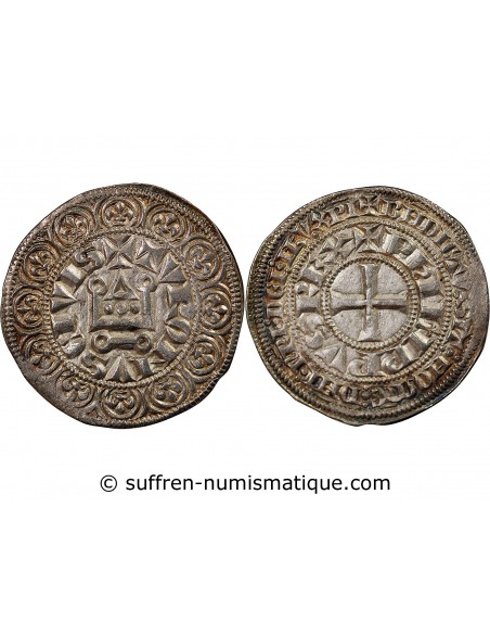 PHILIPPE IV LE BEL - GROS TOURNOIS A L'O LONG 1285 / 1314