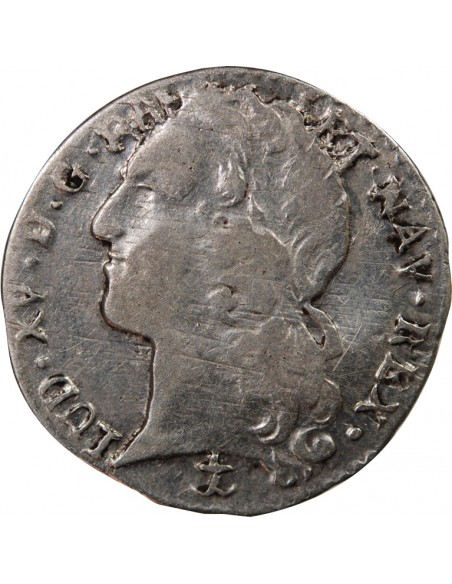 LOUIS XV﻿ - 1/10 ECU AU BANDEAU 1745 & AIX