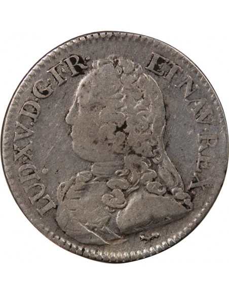 LOUIS XV - 1/5 ECU AUX BRANCHES D'OLIVIER 1727 A PARIS