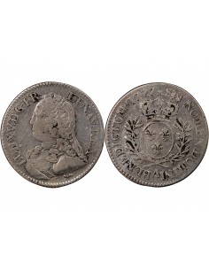 LOUIS XV - 1/5 ECU AUX BRANCHES D'OLIVIER 1727 A PARIS 2