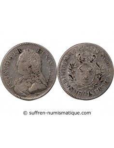 LOUIS XV - 1/5 ECU AUX BRANCHES D'OLIVIER 1727 A PARIS