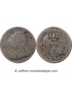 LOUIS XV - 1/5 ECU AUX BRANCHES D'OLIVIER 1731 A PARIS