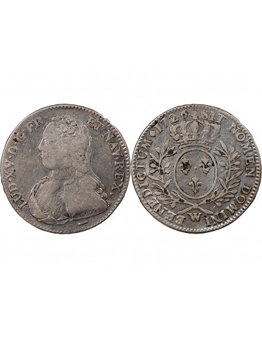 LOUIS XV - 1/2 ECU AUX BRANCHES D'OLIVIER 1726 W LILLE