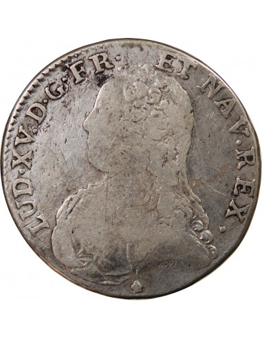 LOUIS XV - 1/2 ECU AUX BRANCHES D'OLIVIER 1729 K BORDEAUX